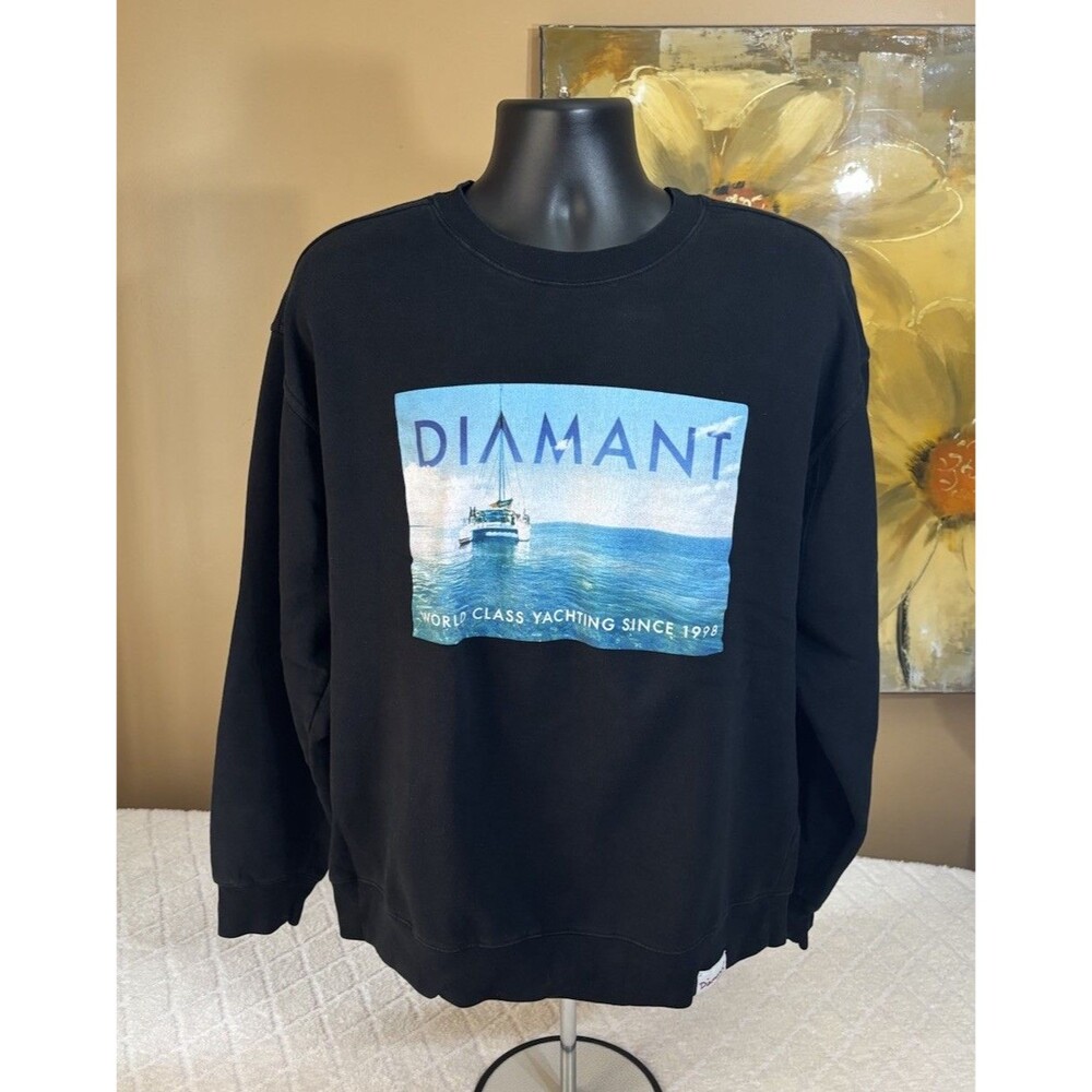 Vtg Y2K Diamond Supply Co USA Made Diamant World Class Yacht 1998 Sweatshirt XL